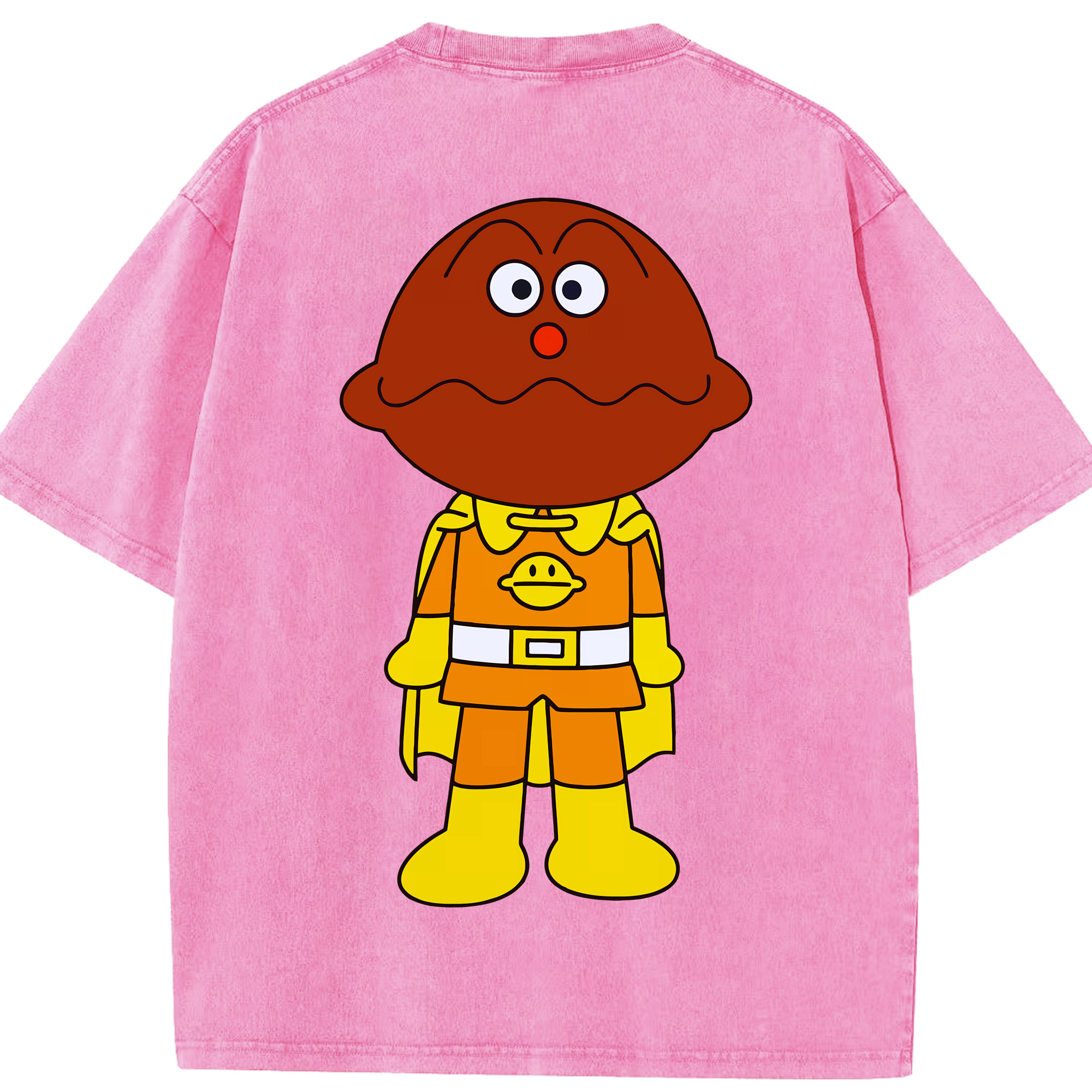 （画像用） アンパンマン Anpanman 綿100% ヴィンテージ風 半袖Tシャツ（背面プリント）